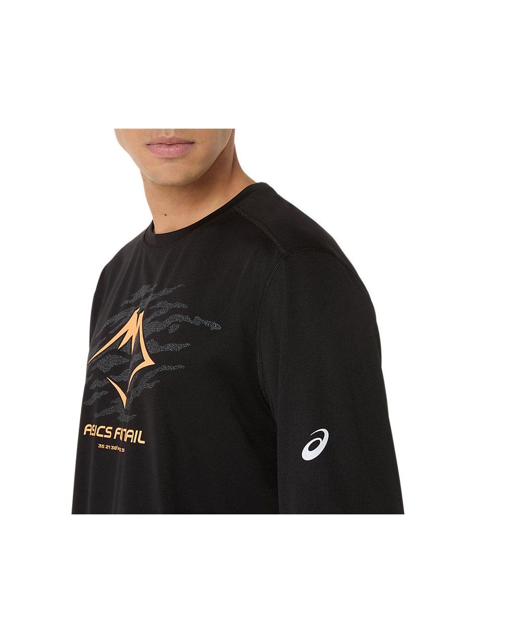 Asics Black Fujitrail Logo Ls Top for men