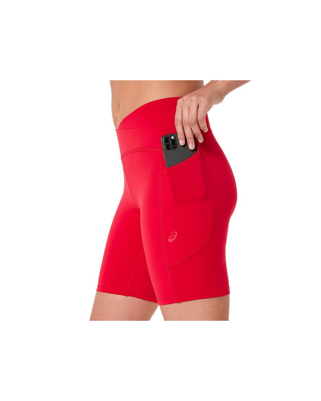 Asics Red Nagino Flex Biker Short