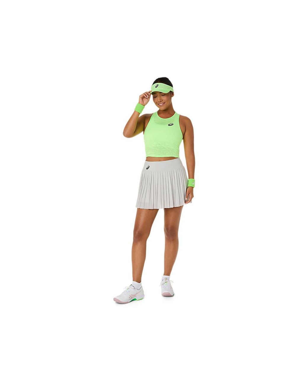 Asics Black Match Jacquard Crop Top