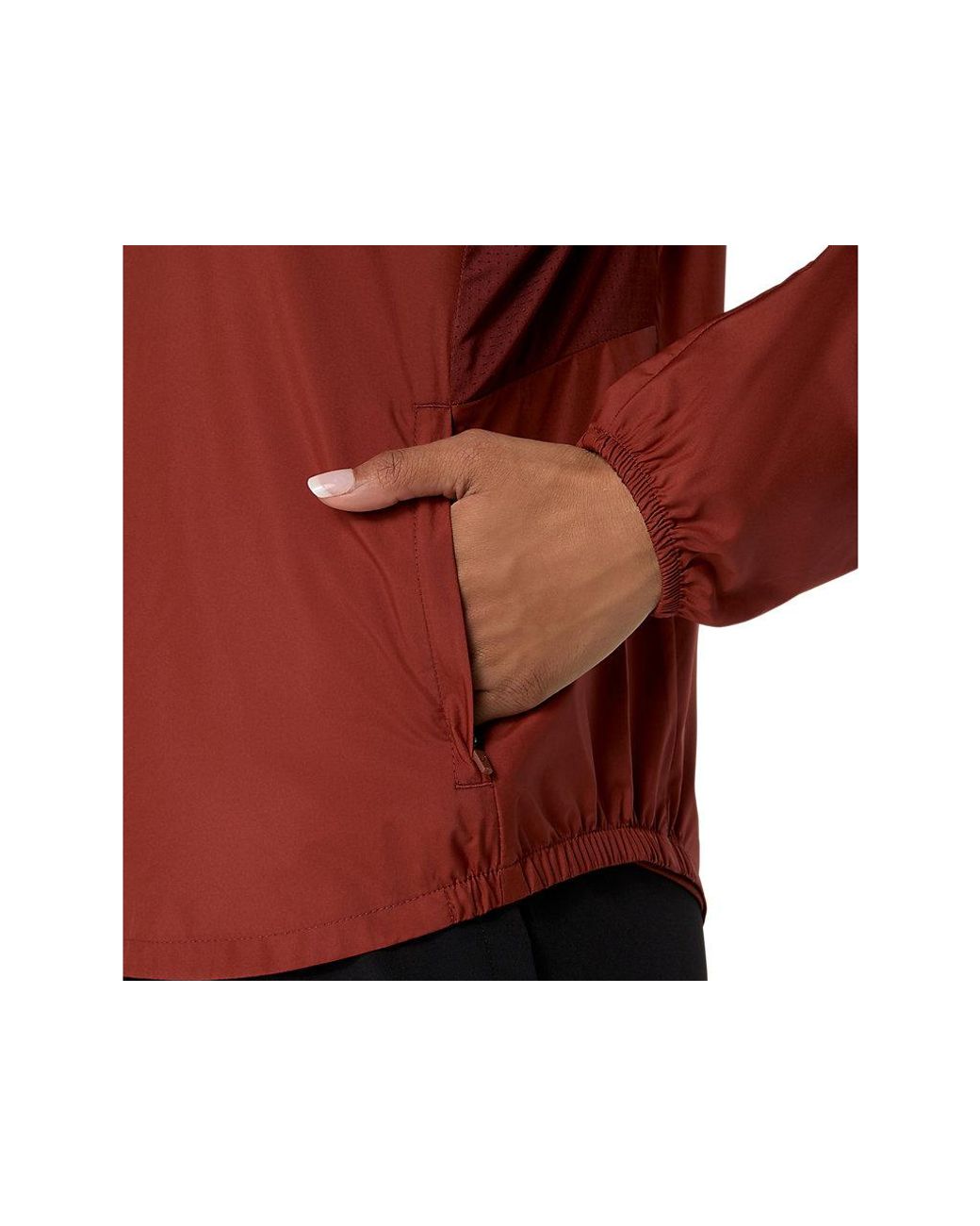 Asics Red Laufjacke Core Jacket Wasserabweisend, Windabweisend, Atmungsaktiv