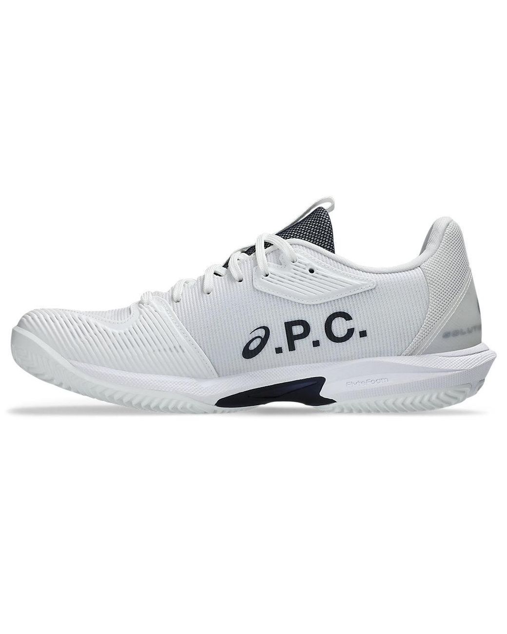 A.P.C x SOLUTION SPEED FF 3 CLAY Asics de color White