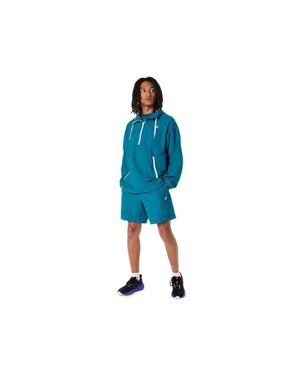 Asics Blue Heritage Double Weave 7in Short for men