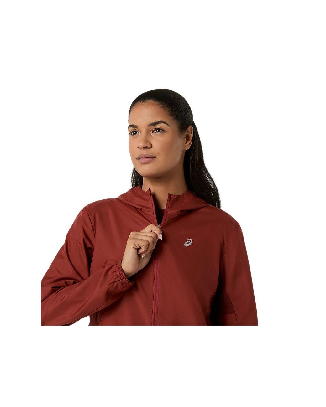 Asics Red Laufjacke Core Jacket Wasserabweisend, Windabweisend, Atmungsaktiv