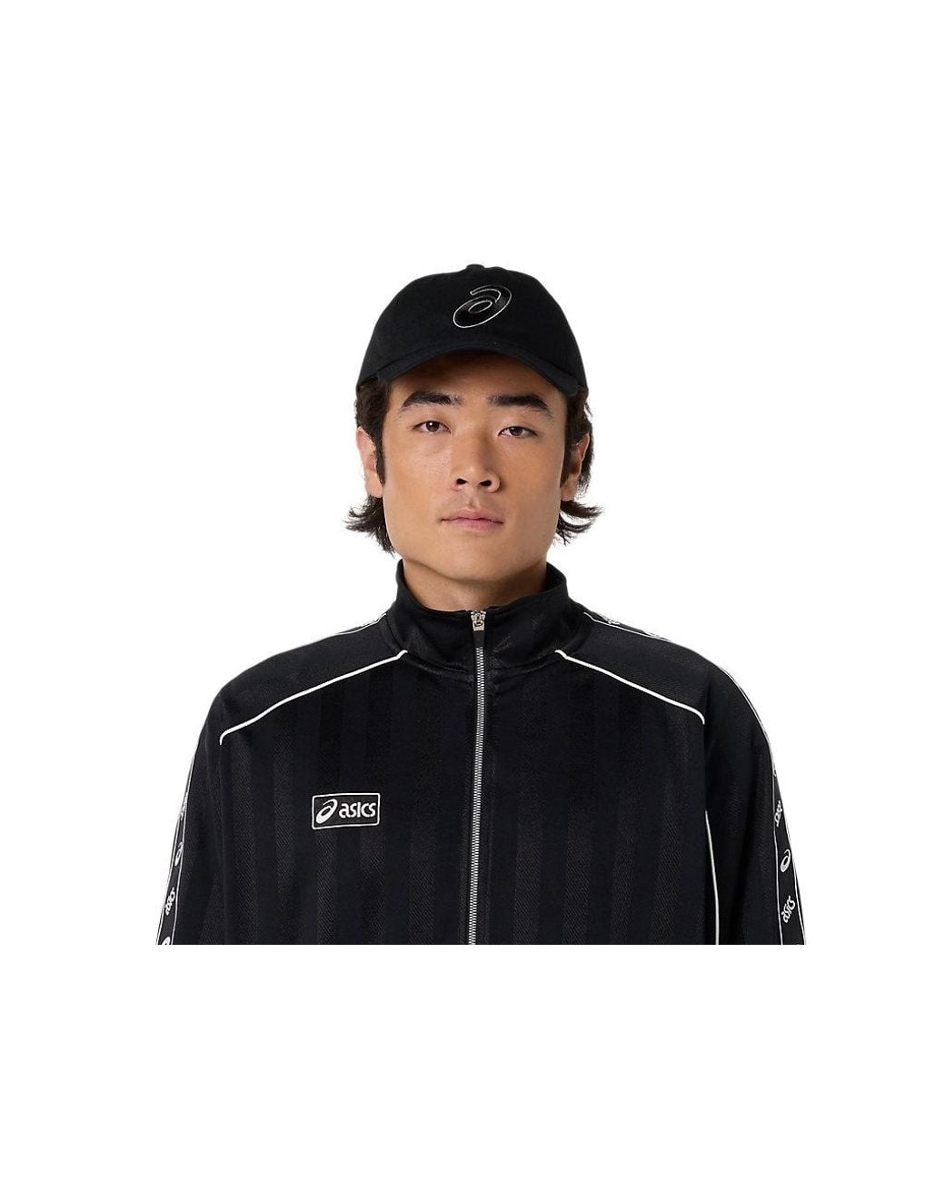Asics Black Classic Jersey Track Jacket for men