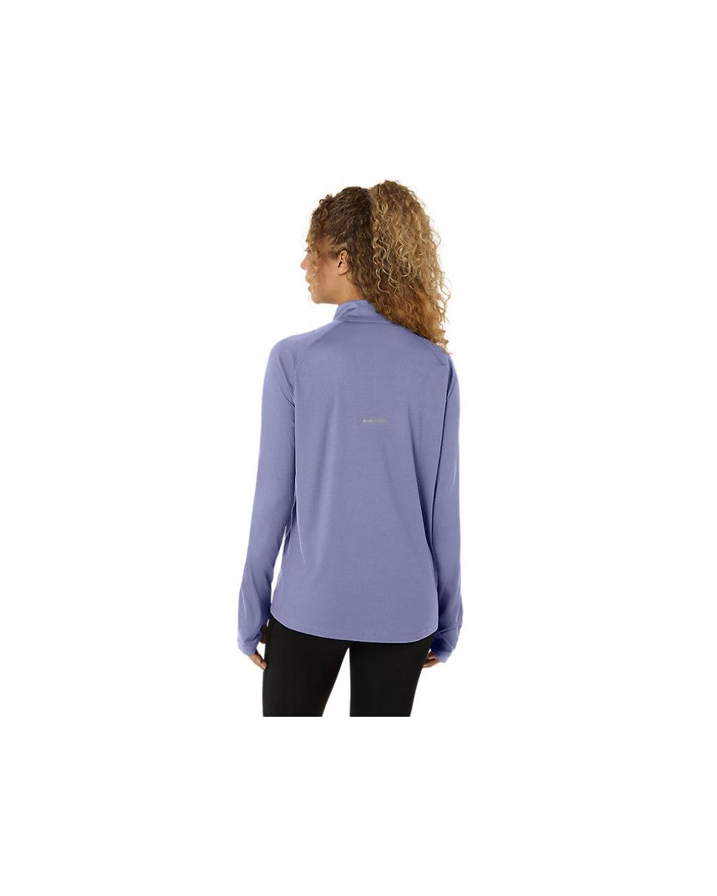 Asics Blue Sport Ls 1/2 Zip Top