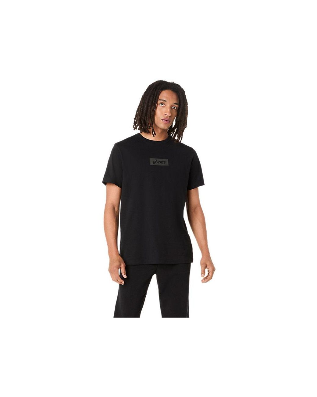 Asics Black Chest Logo Tee for men