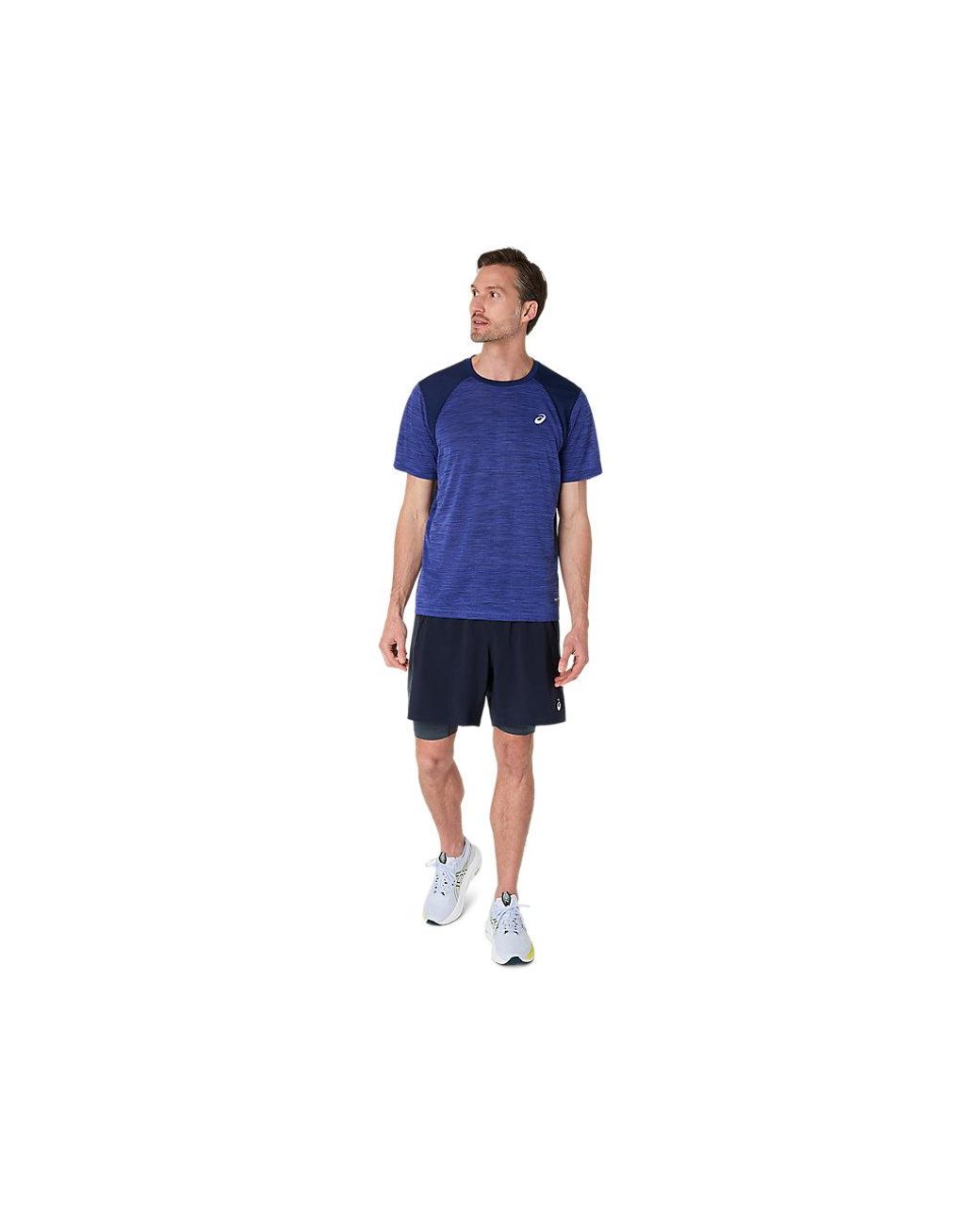 Asics Road Ss Top in het Blue voor heren