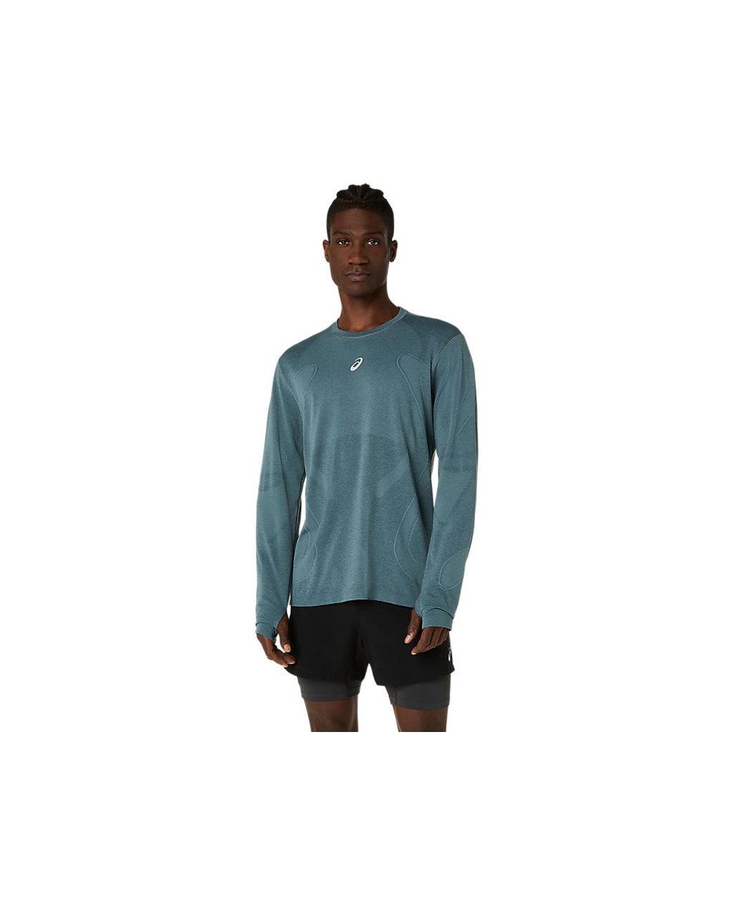 Asics Road Seamless Ls Top in het Blue voor heren