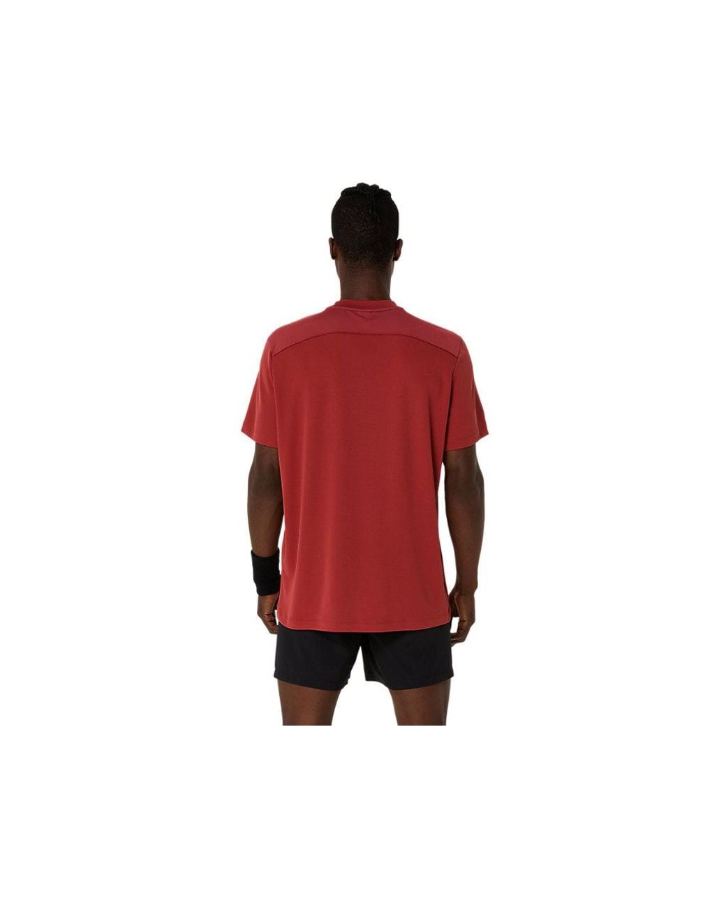 Asics Red Court Ss Top for men