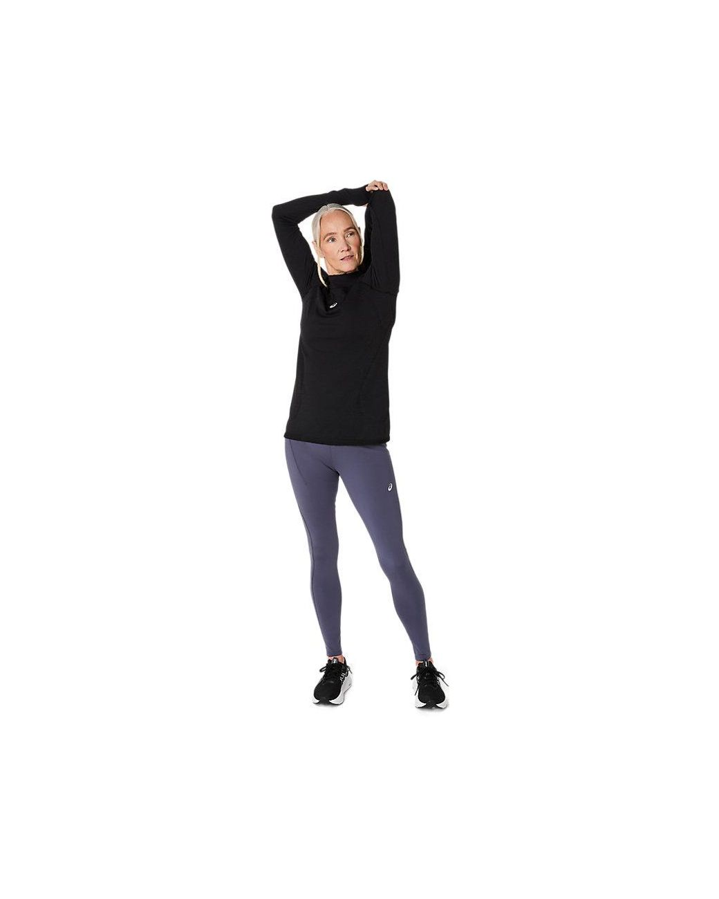 Asics Road Winter Seamless Ls Top in het Black