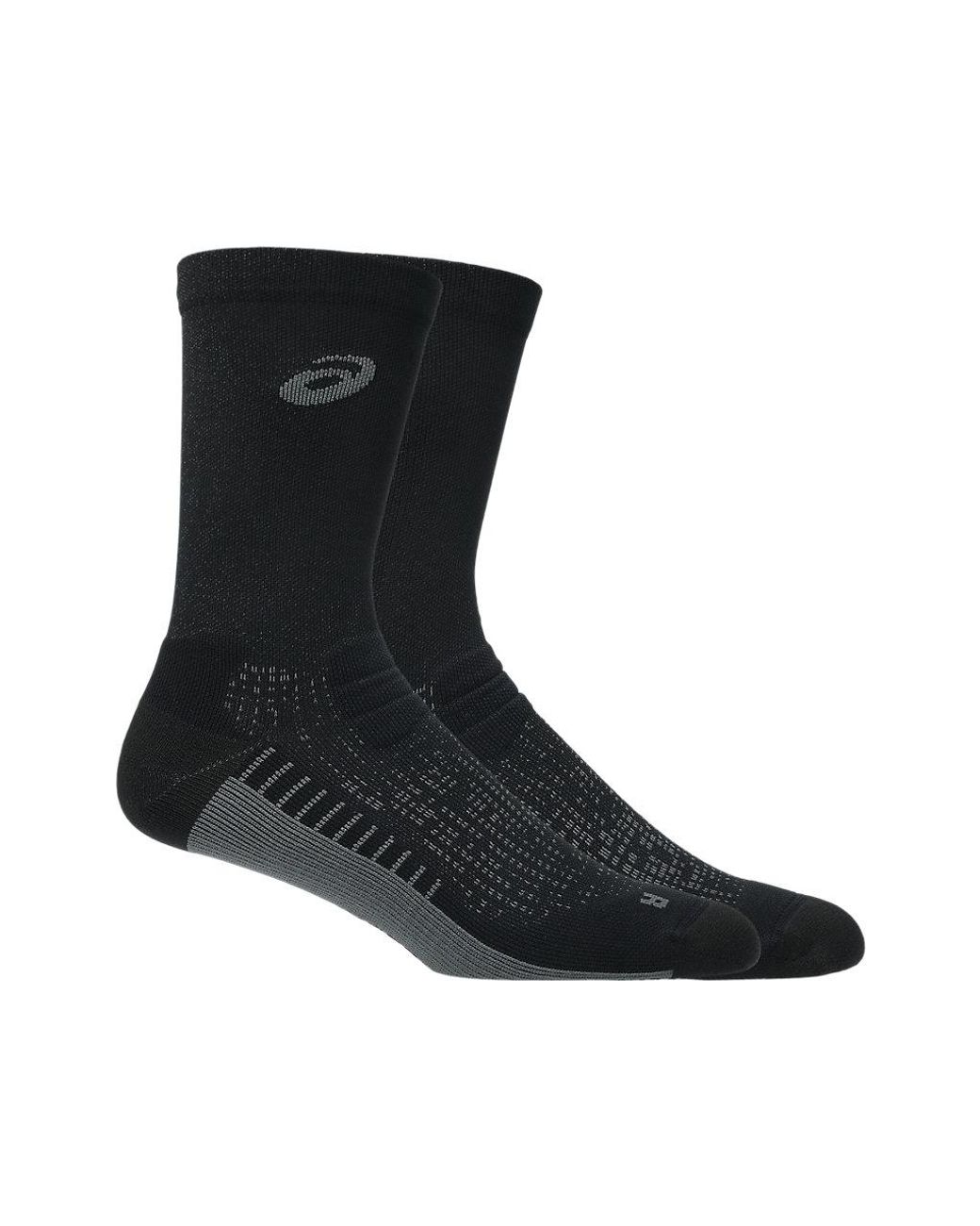 Asics Black Performance Run Crew Sock for men