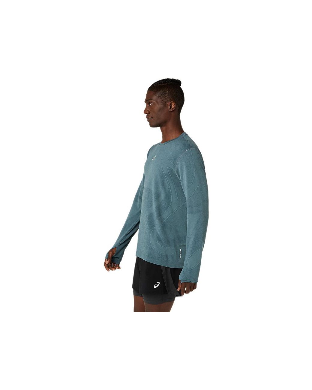 Asics Road Seamless Ls Top in het Blue voor heren