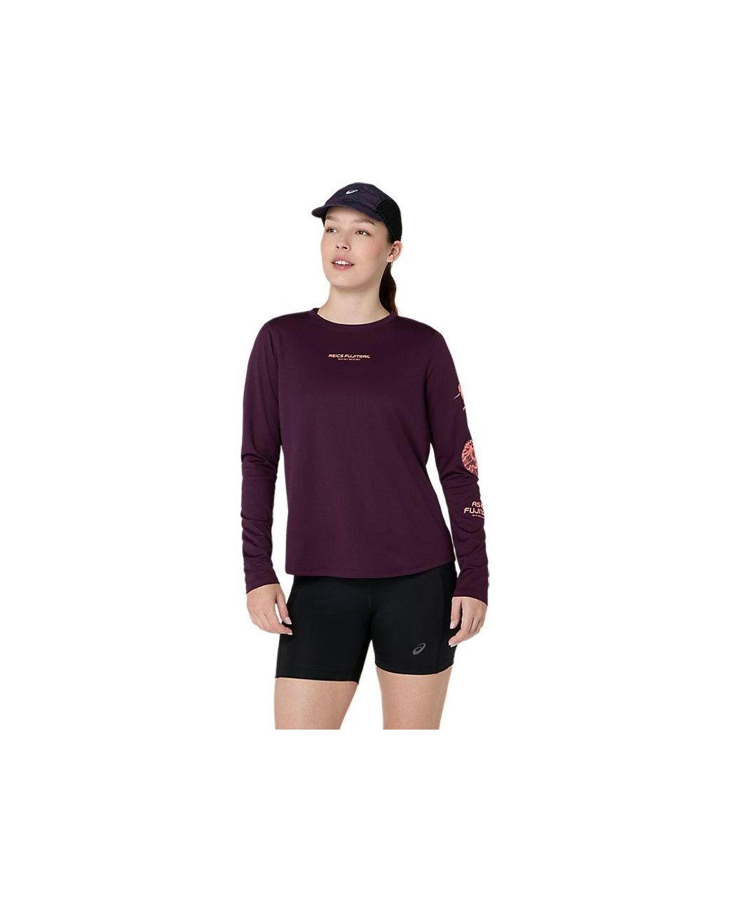 Asics Purple Fujitrail Logo Ls Top