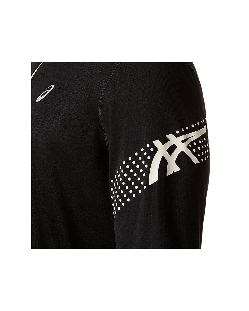 Asics Icon Ls 1/2 Zip Top in het Black voor heren