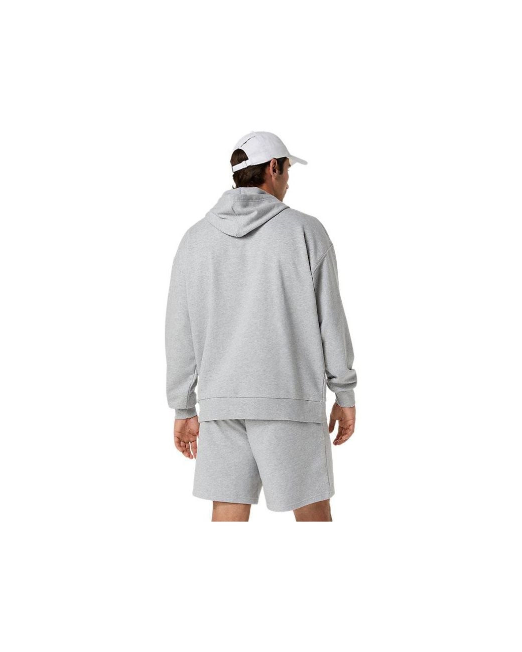Asics Black French Terry Relaxed Pullover Hoodie for men