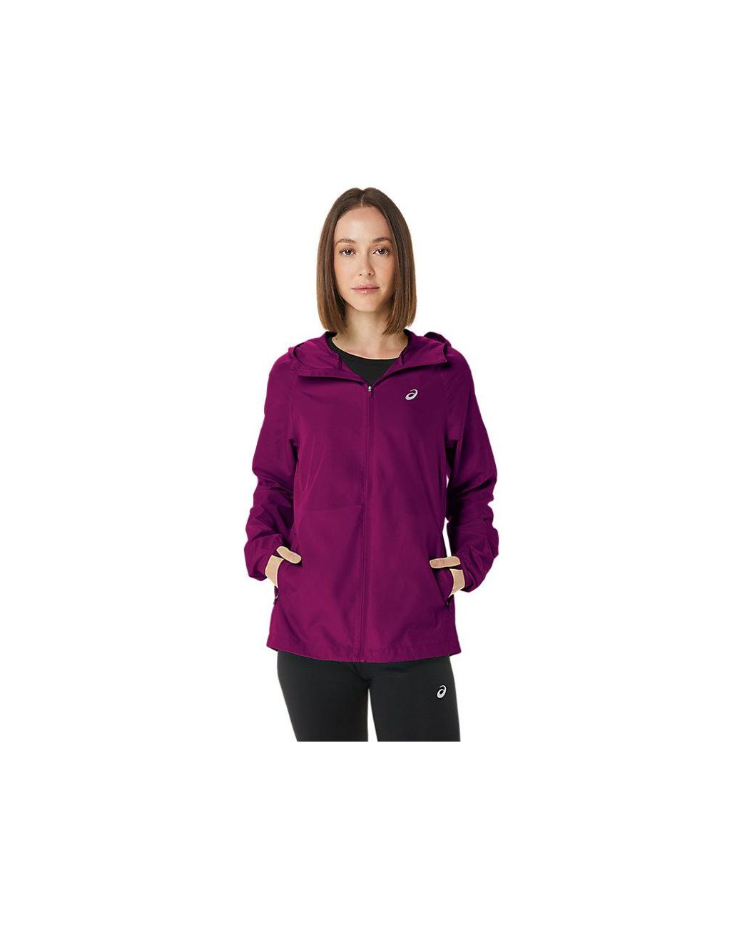 Asics Run Hood Jacket in Purple Lyst UK