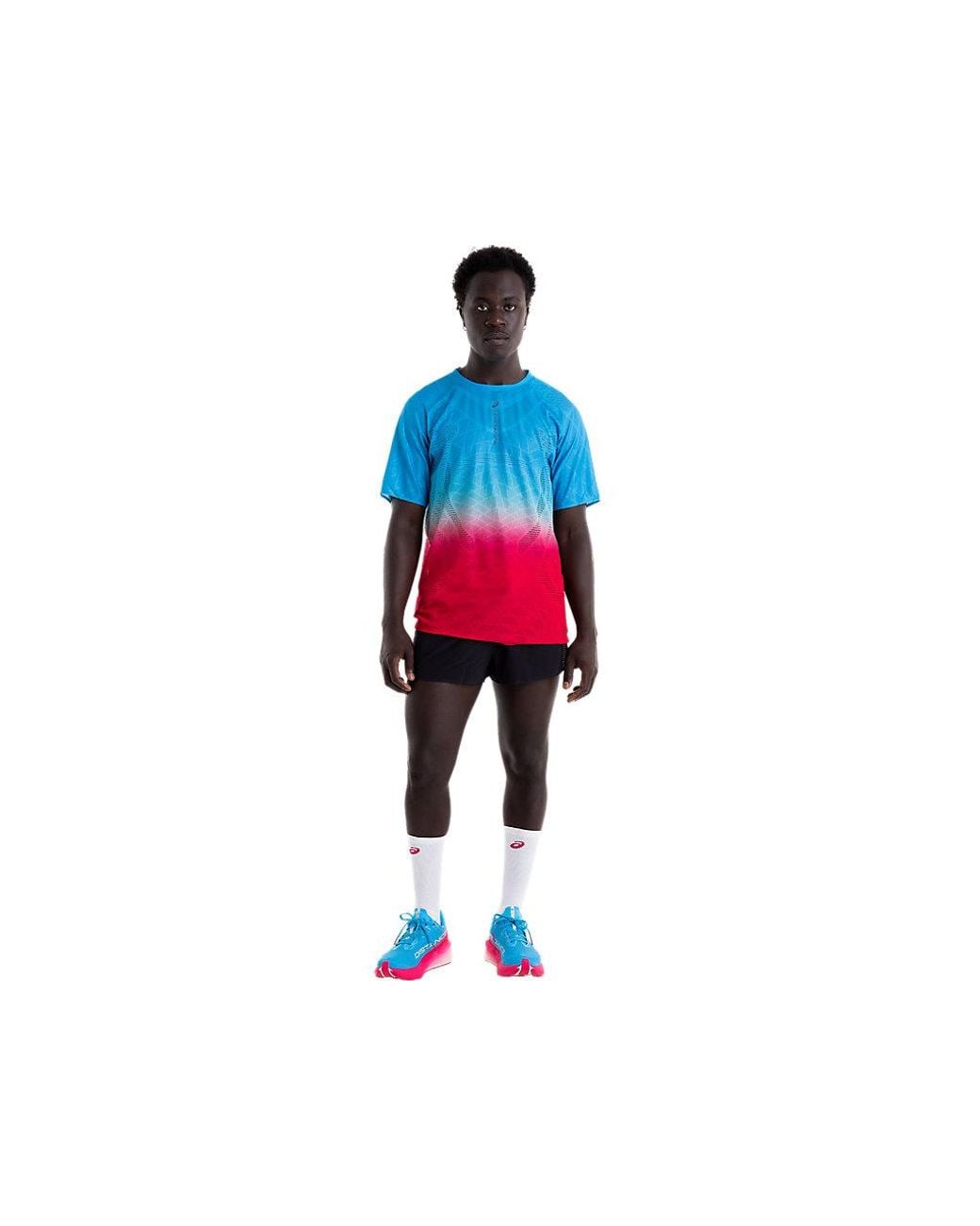 Asics Red Performance Run Crew Sock for men