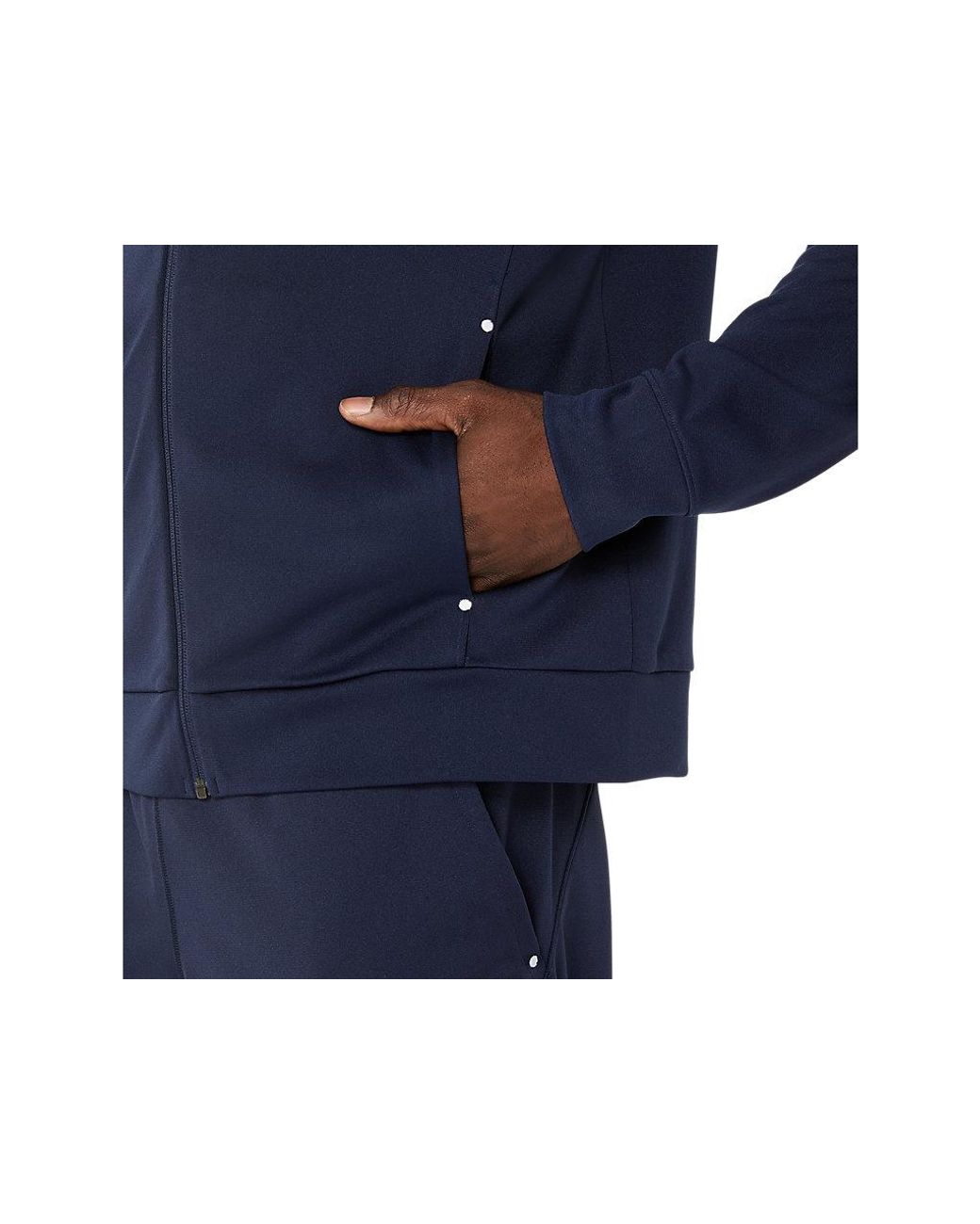 Asics Court Warm-Up Jacket in het Blue voor heren