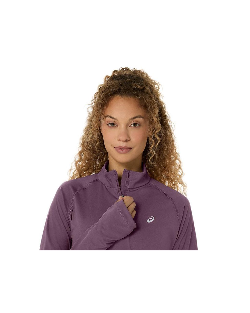 Asics Purple Sport Ls 1/2 Zip Top