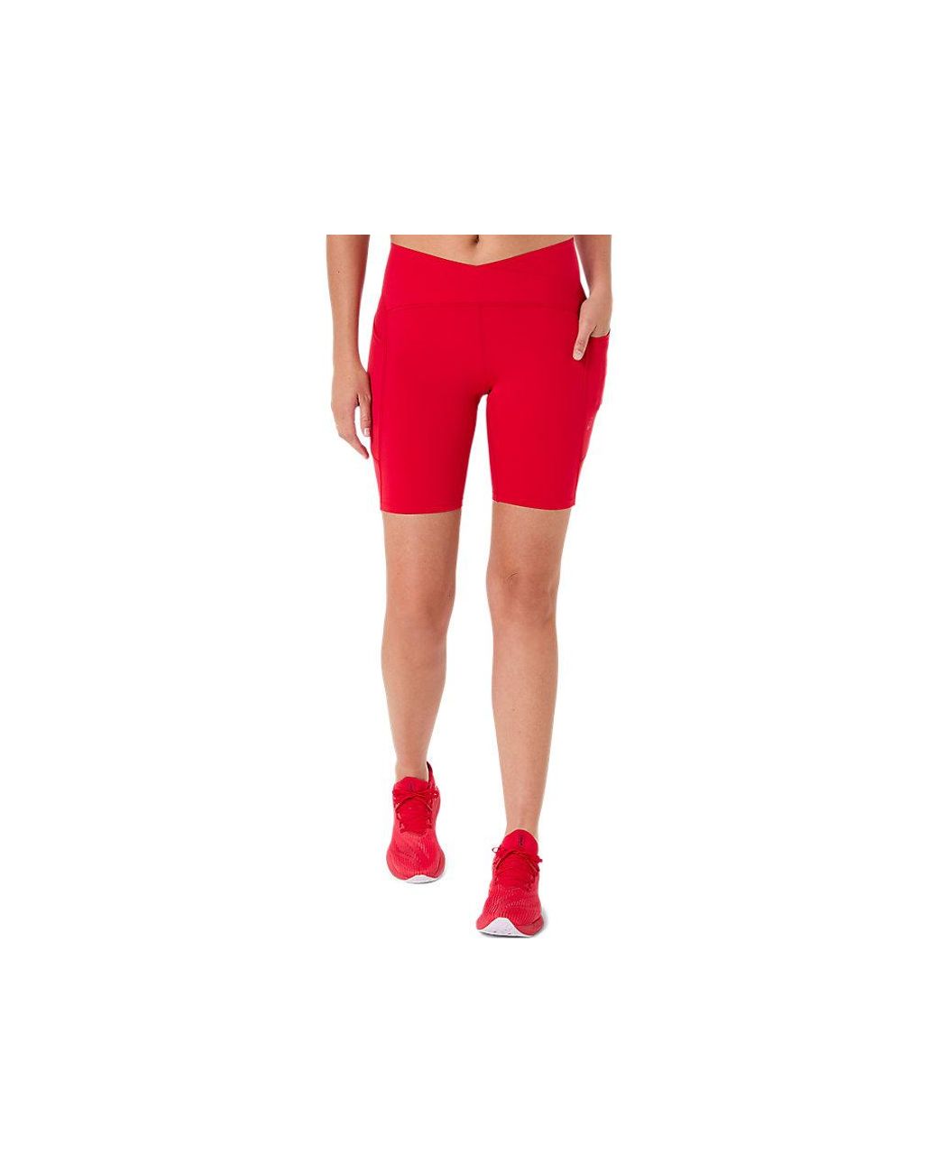 Asics Red Nagino Flex Biker Short