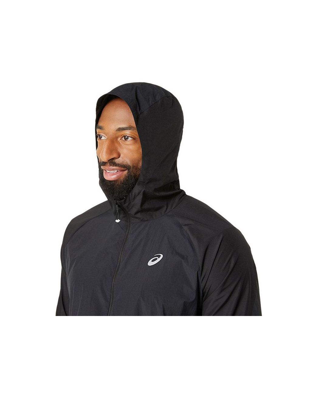 Asics Black Road Packable Jacket for men