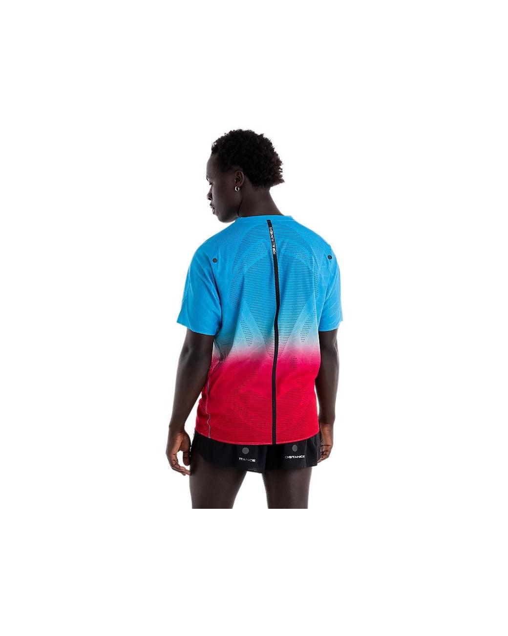 Asics Red Metarun Fade Ss Top for men