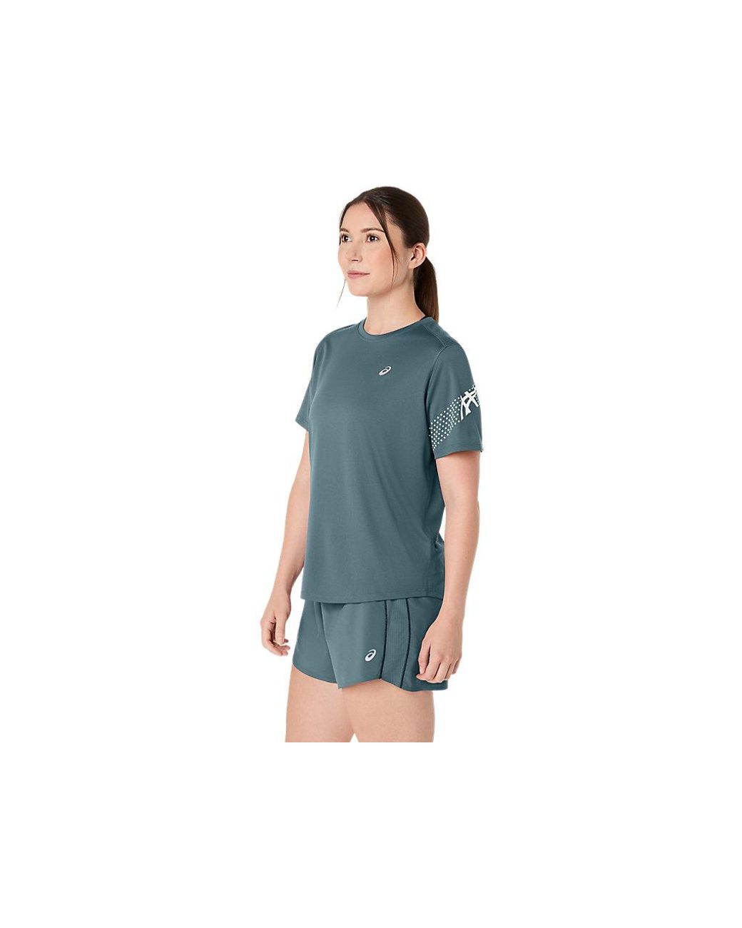 Asics Blue Icon Ss Top