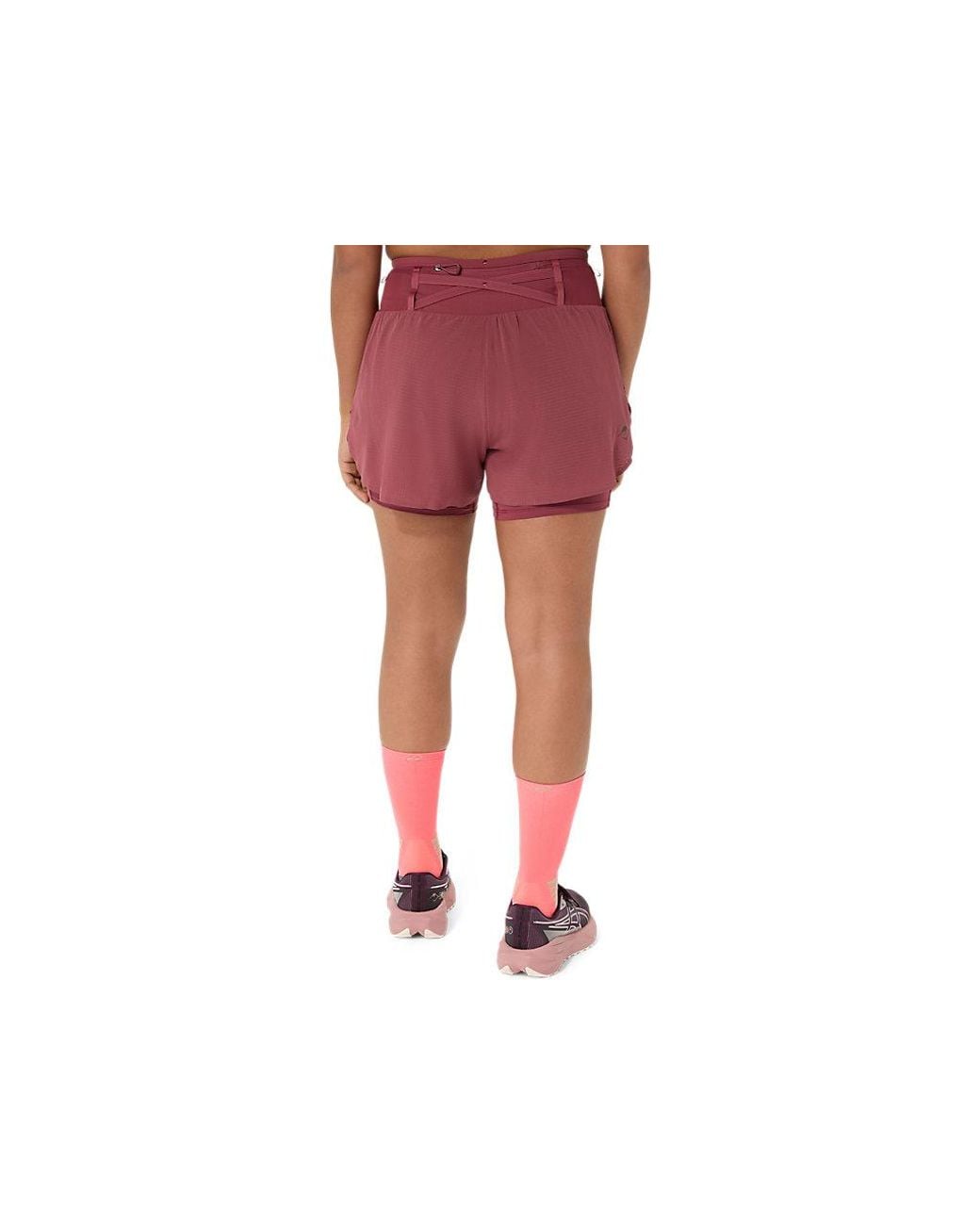 Asics Red Fujitrail Elite Short