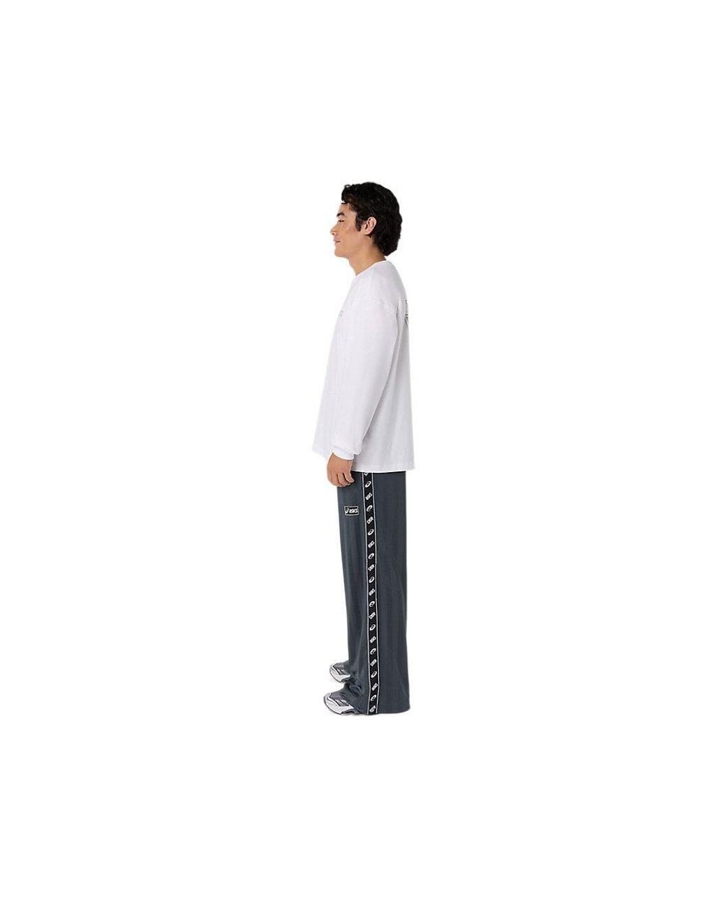 Asics White Graphic Long Sleeve Tee for men