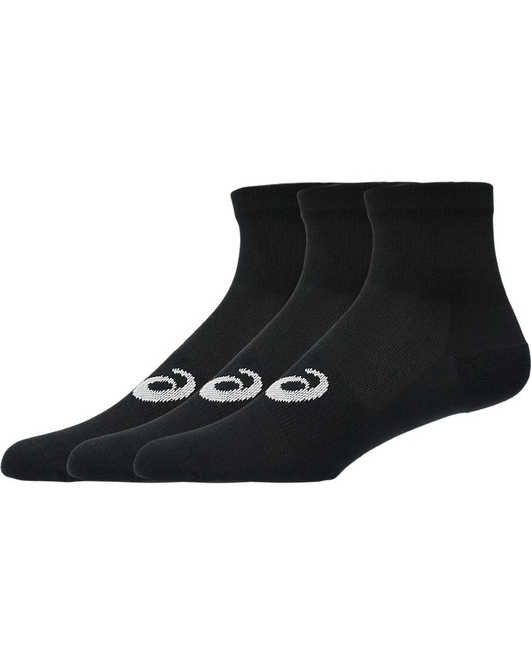 Asics Black Aeg 3 Pack Quarter Sock for men