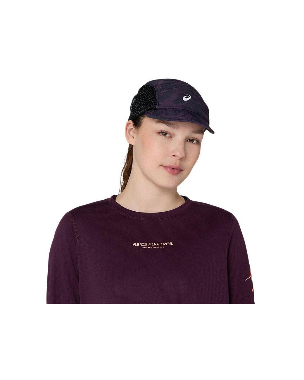 Asics Purple Fujitrail Logo Ls Top