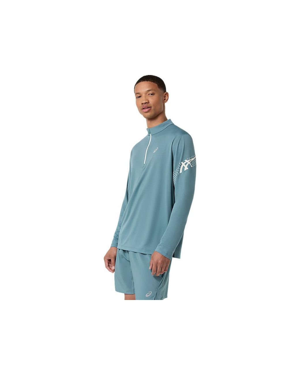 Asics Icon Ls 1/2 Zip Top in het Blue voor heren