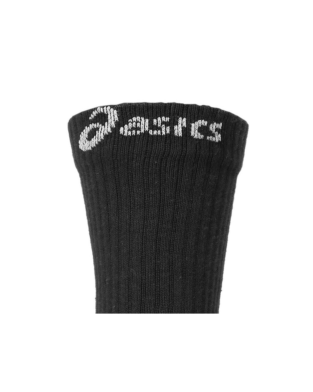Asics Black Sport 3 Pack Crew Sock for men