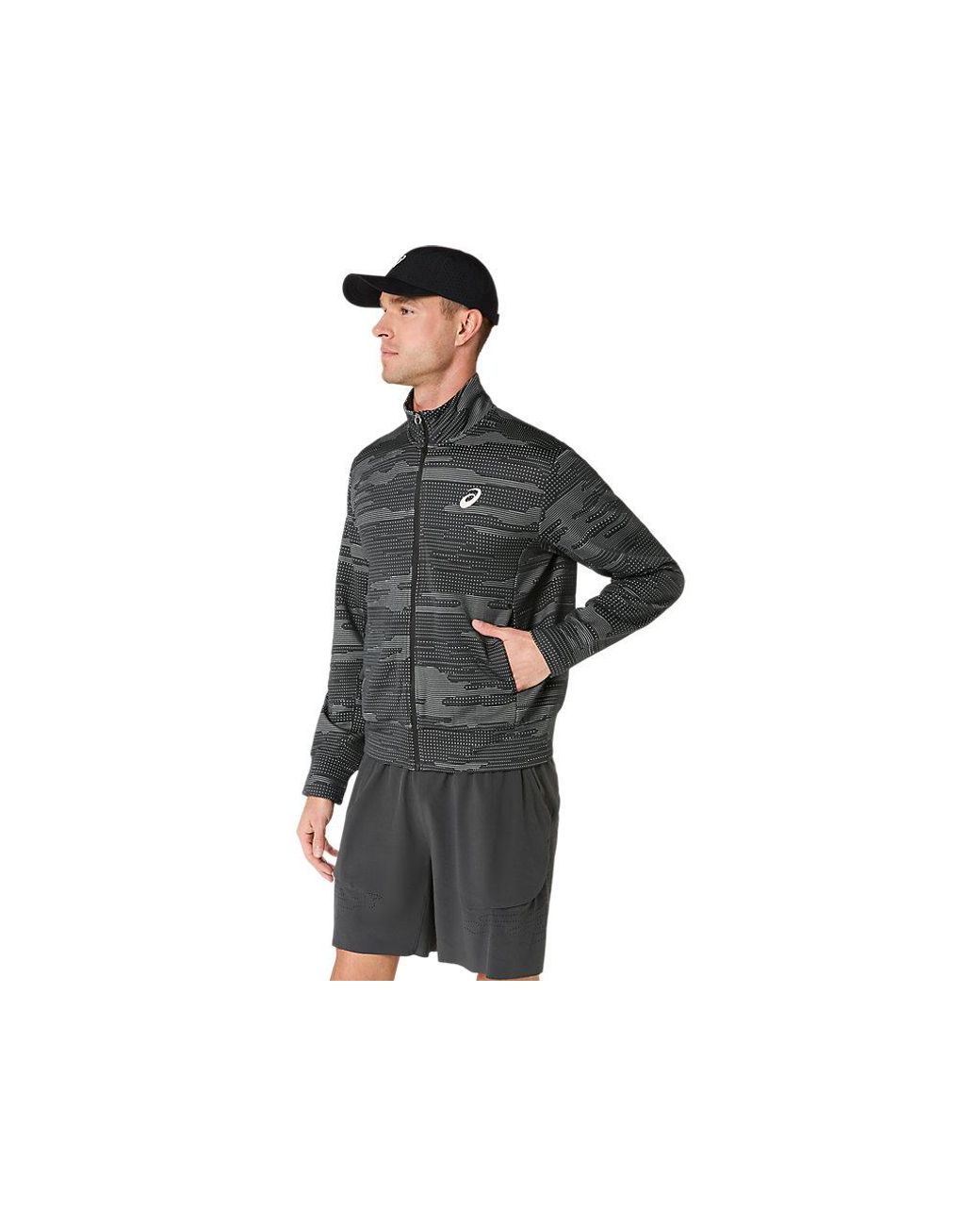 Asics Black Match Jacket for men