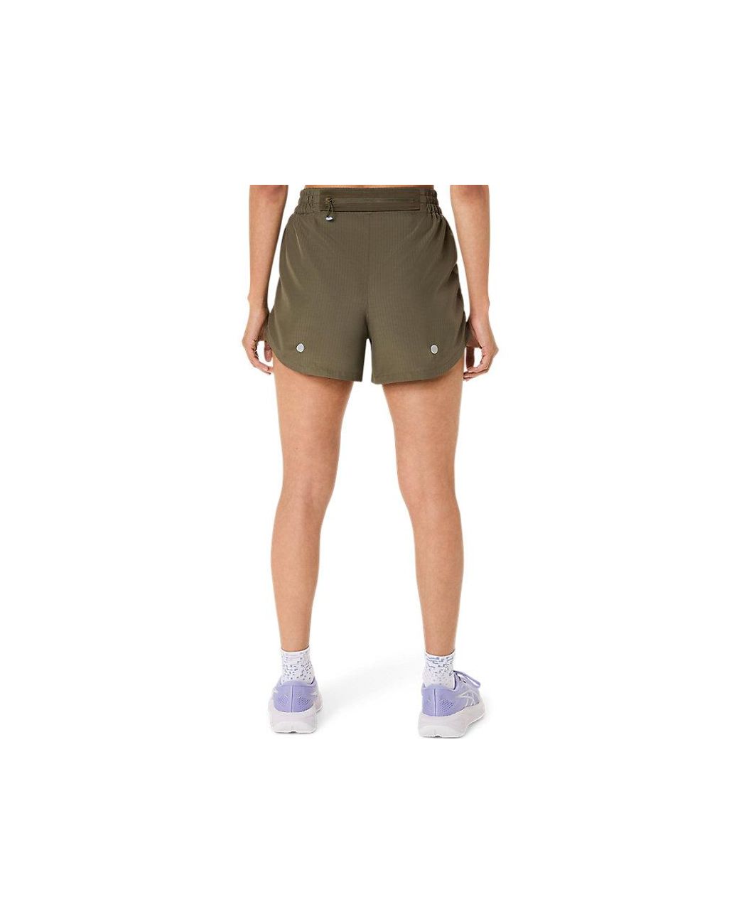 Asics Black Nagino Run Adjustable 4In Short