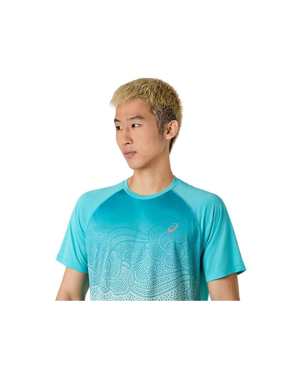 Asics Blue Road Fade Ss Top for men