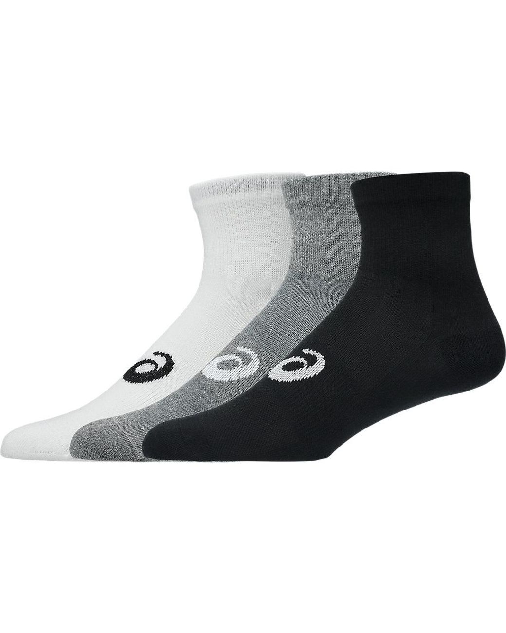 Asics Black Aeg 3 Pack Quarter Sock for men