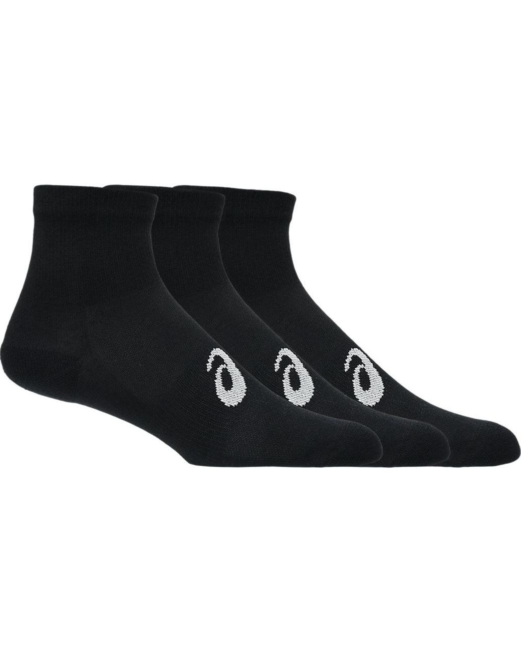 Asics Black Aeg 3 Pack Quarter Sock for men