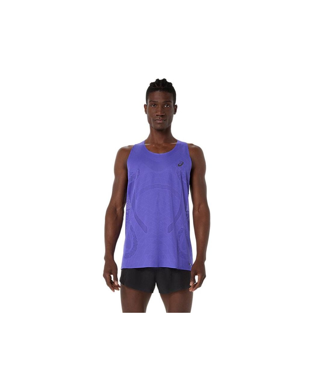 Asics Metarun Singlet in het Blue voor heren