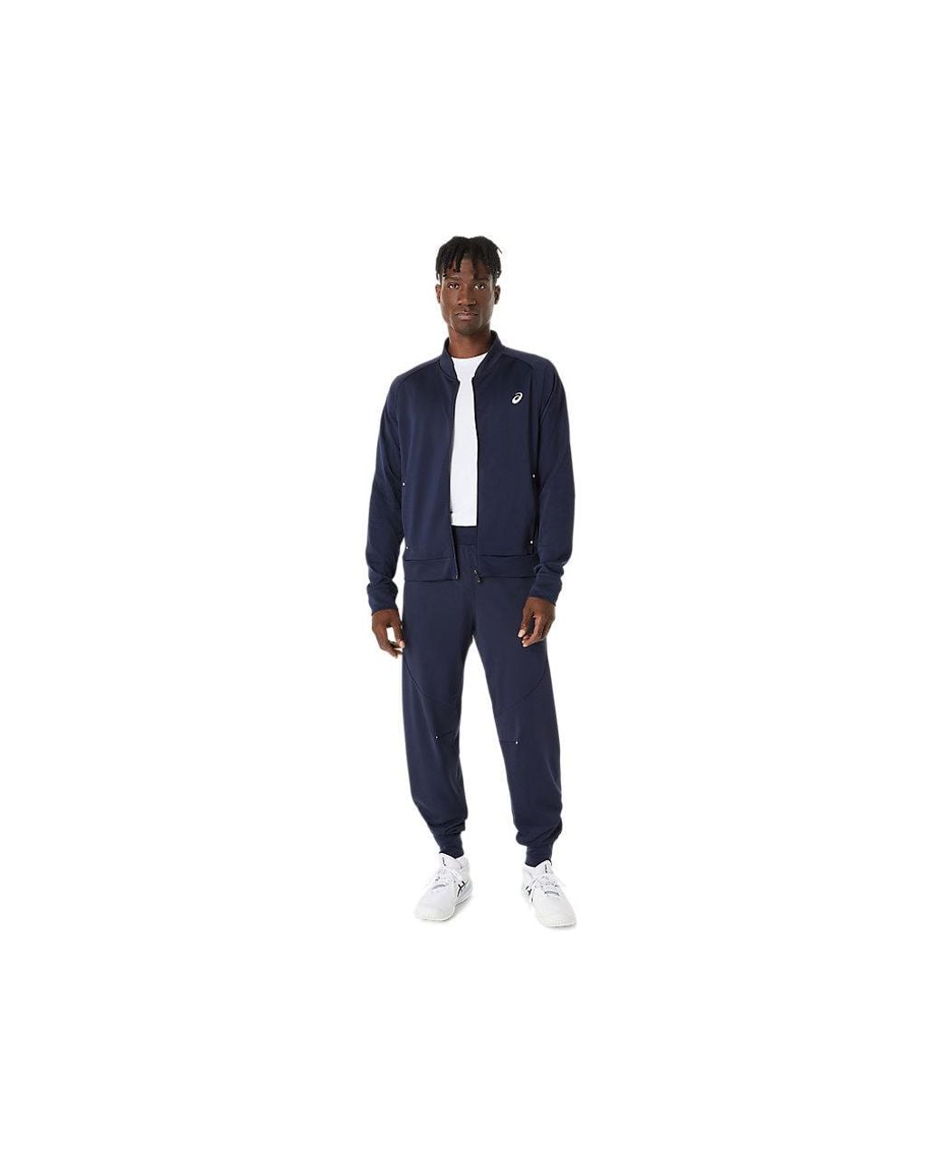 Asics Court Warm-Up Jacket in het Blue voor heren