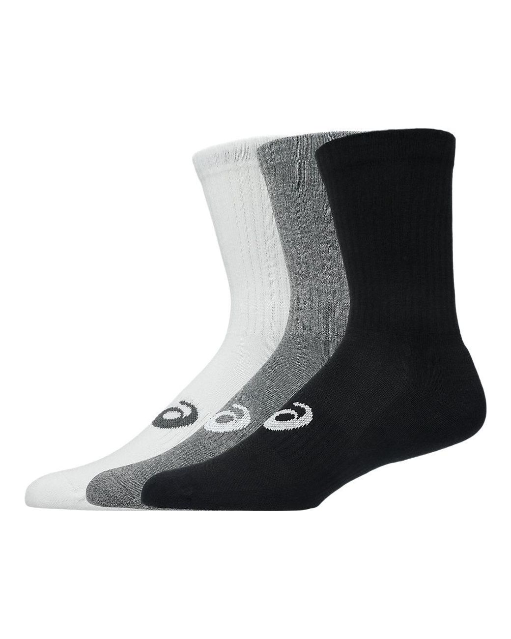 Asics Black Aeg 3 Pack Crew Sock for men