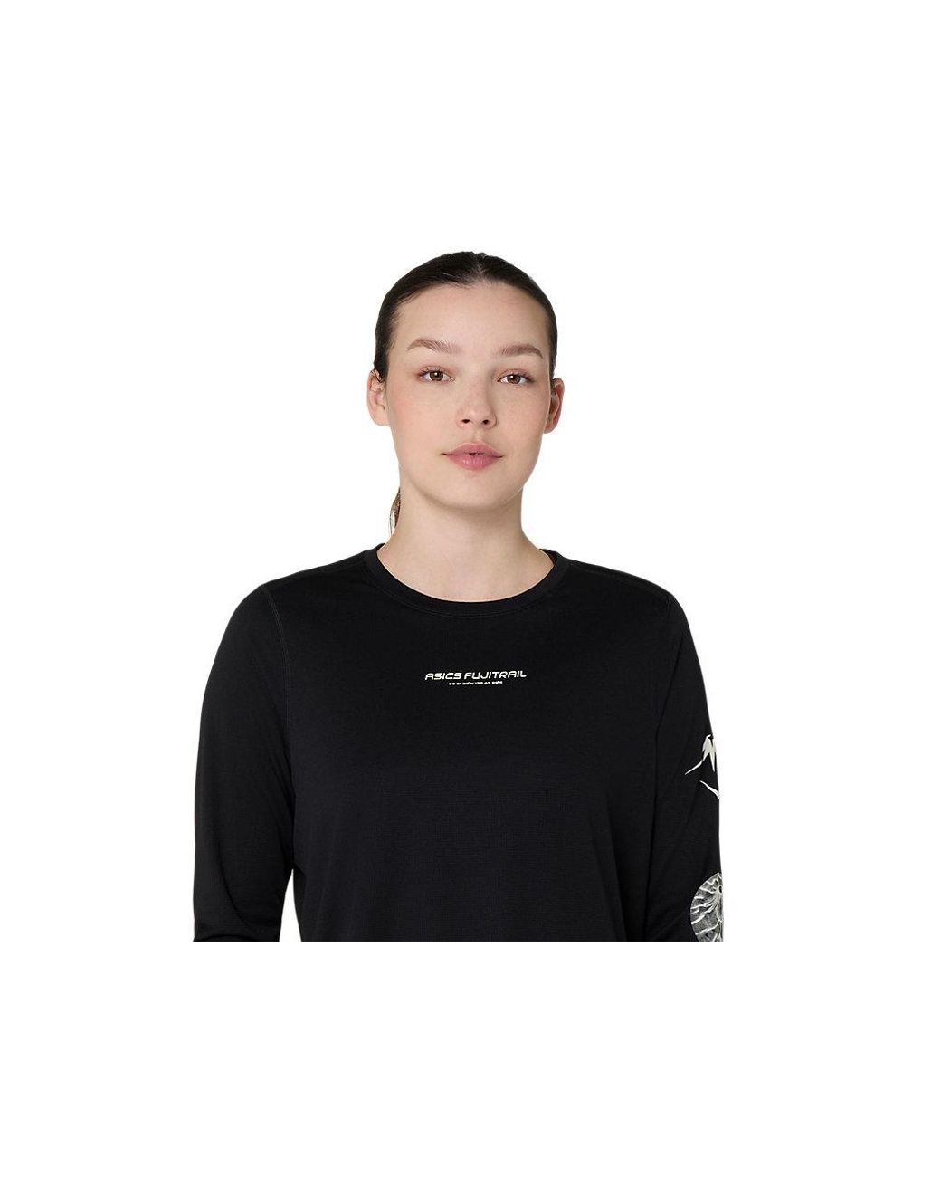 Asics Black Fujitrail Logo Ls Top