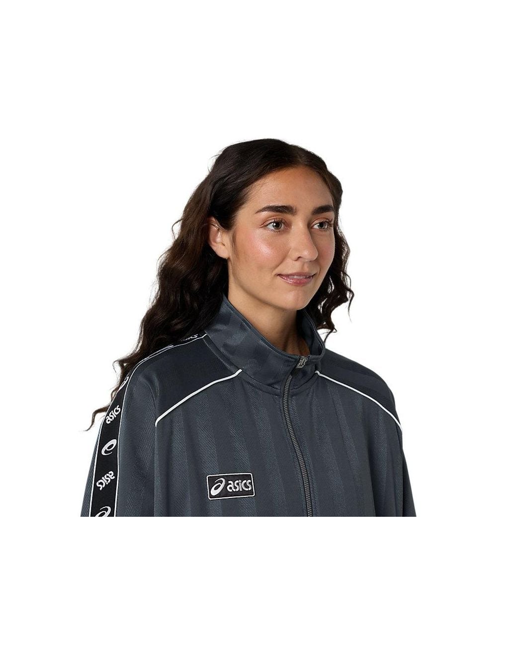 Asics Blue Classic Jersey Track Jacket for men
