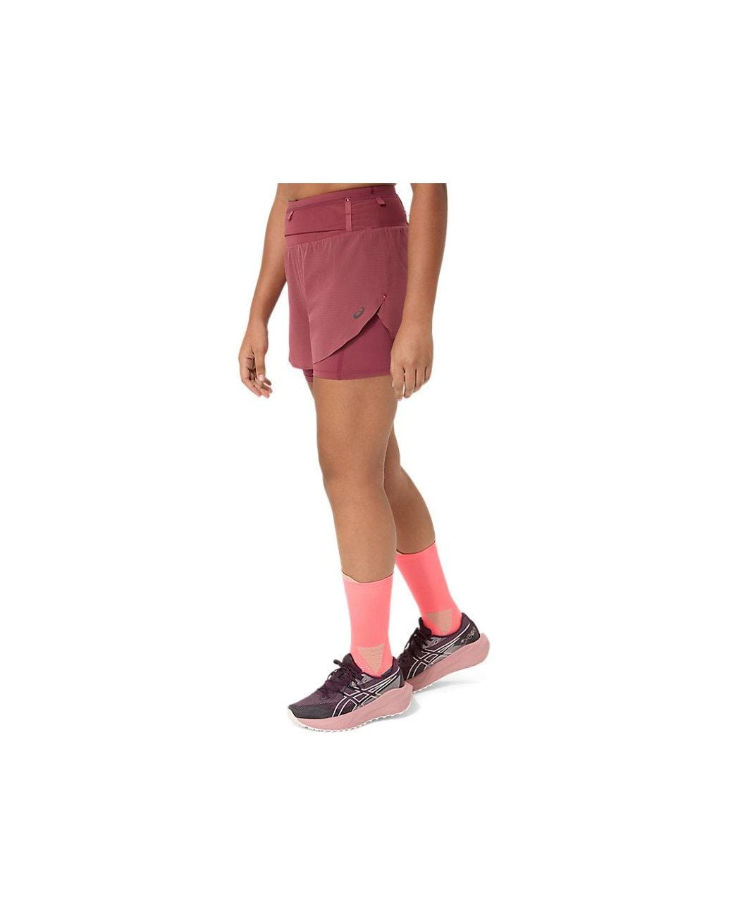 Asics Red Fujitrail Elite Short