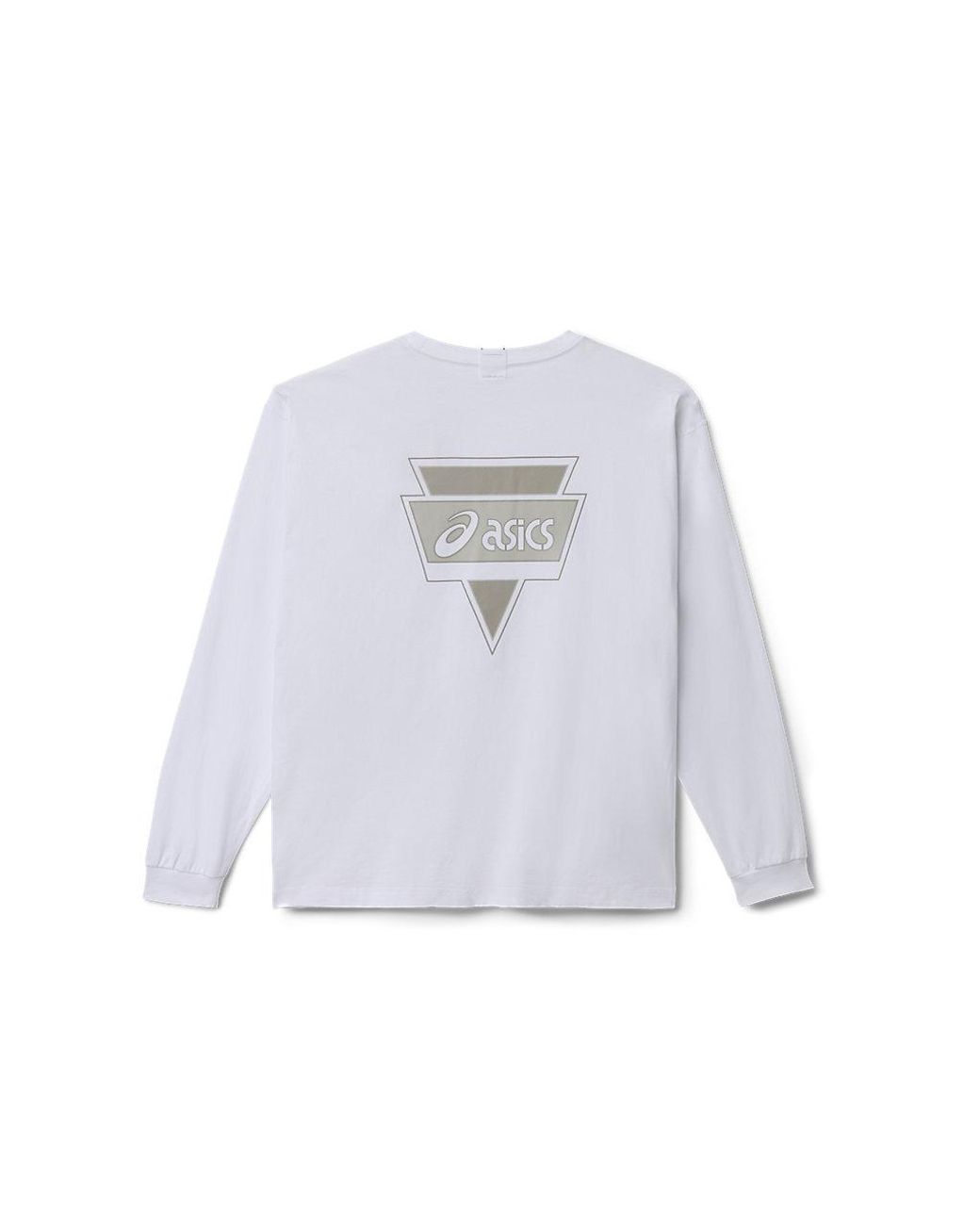 Asics White Graphic Long Sleeve Tee for men