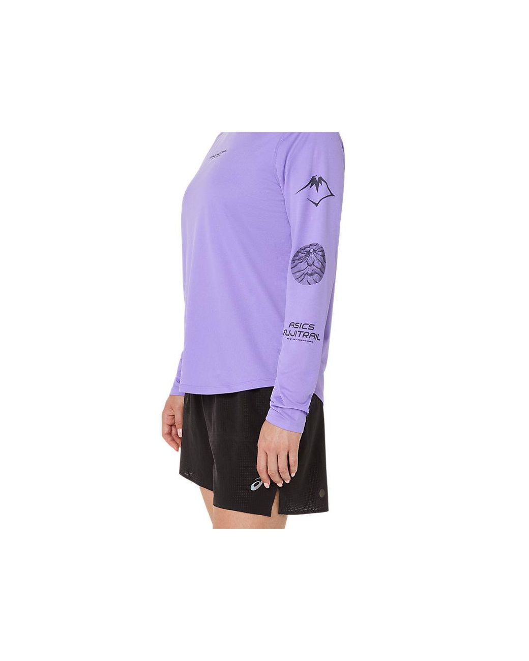 Asics Purple Fujitrail Logo Ls Top