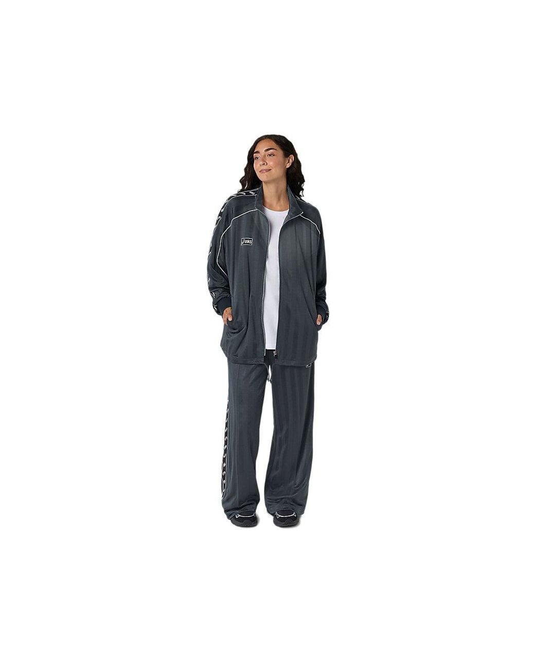 Asics Blue Classic Jersey Track Jacket for men