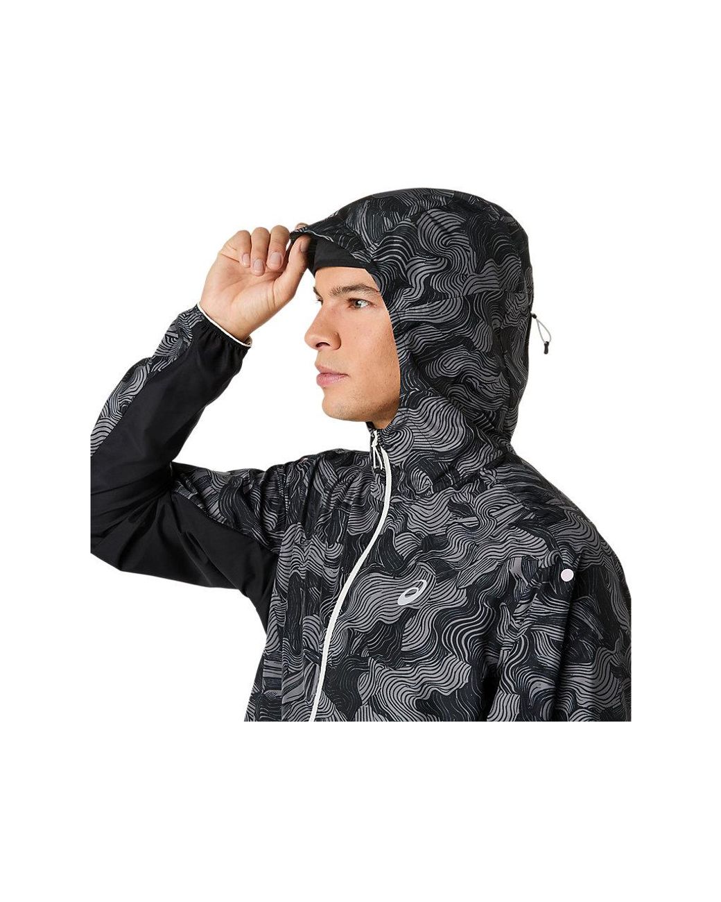 Asics Fujitrail Packable Jacket in het Black voor heren