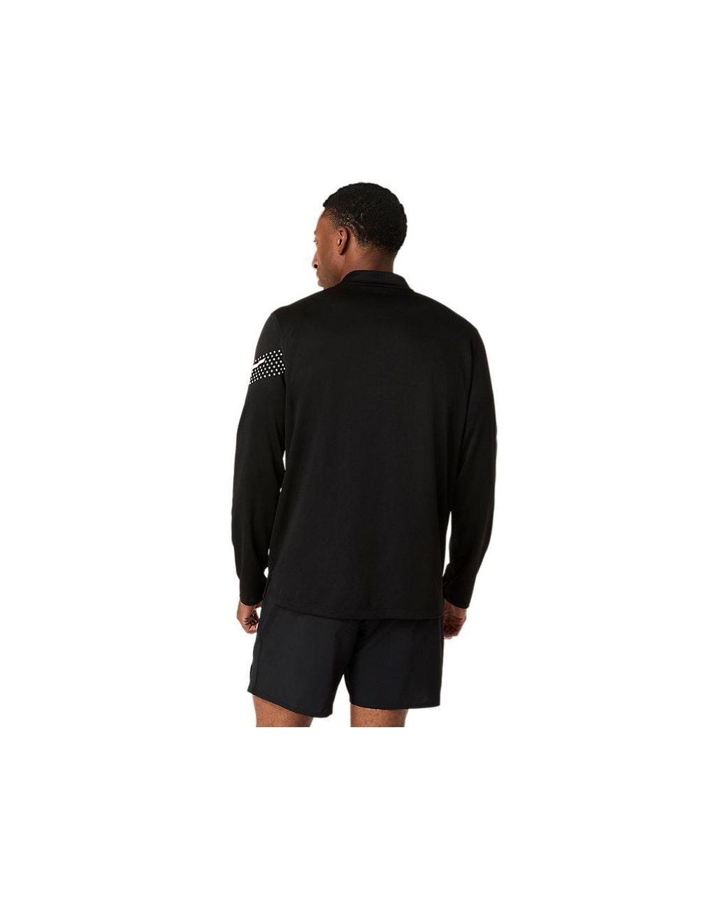 Asics Icon Ls 1/2 Zip Top in het Black voor heren