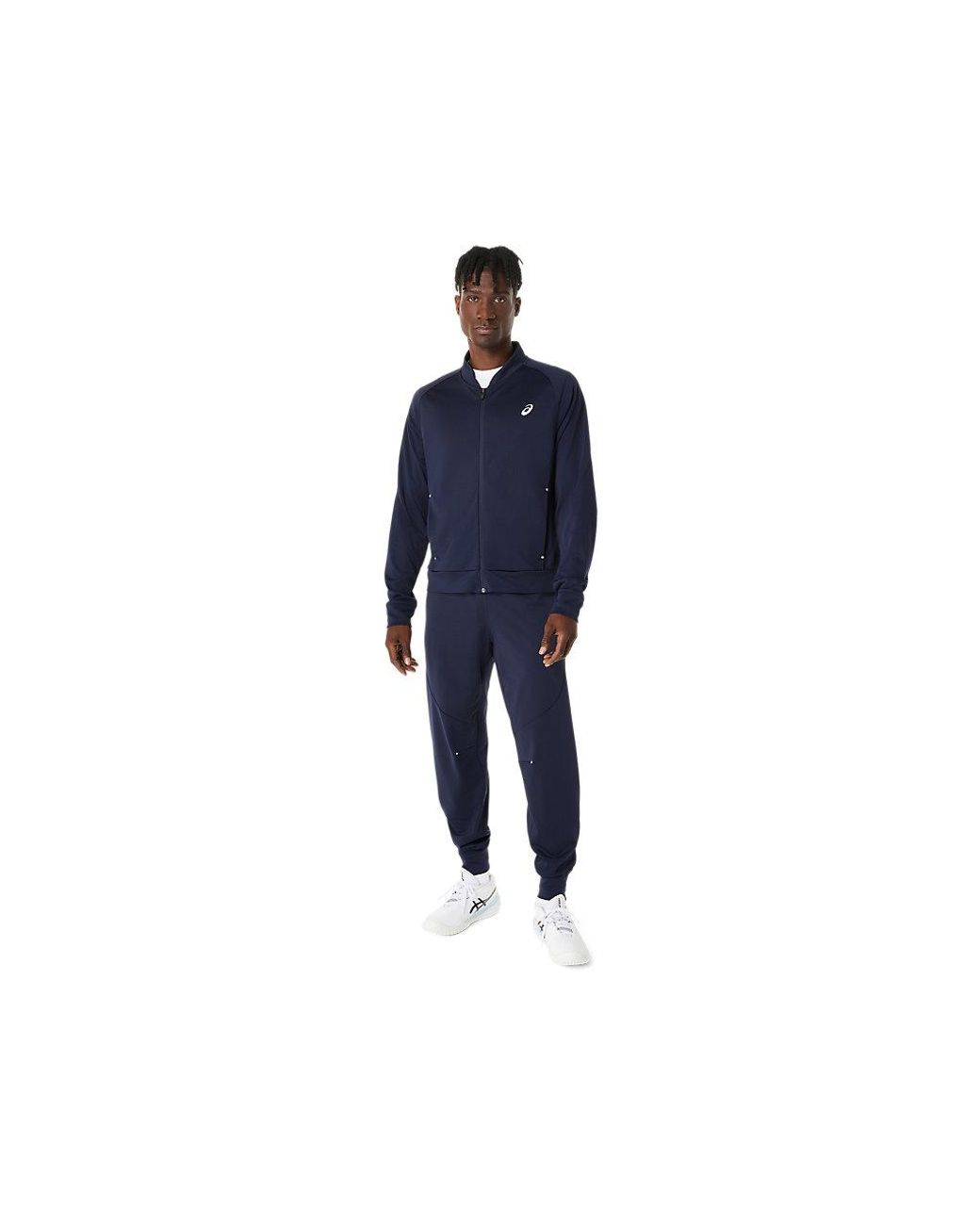 Asics Court Warm-Up Jacket in het Blue voor heren